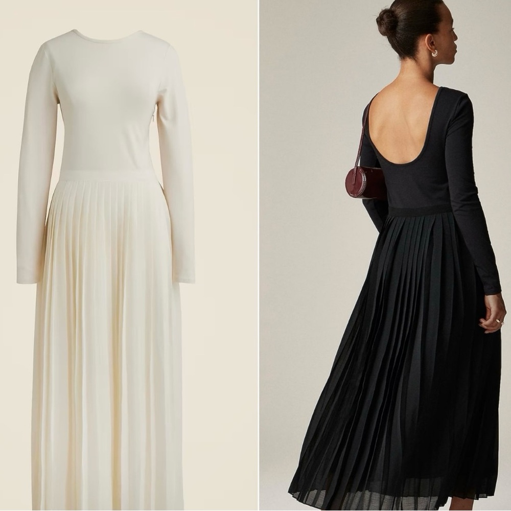 J. Crew Pleated Ballet Dress in Stretch Cotton